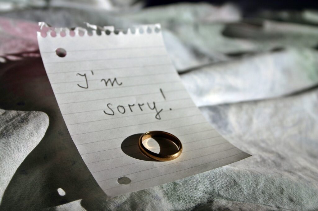指輪と謝罪の言葉